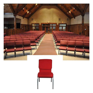 Burgundy C52 Stacking Church Chair